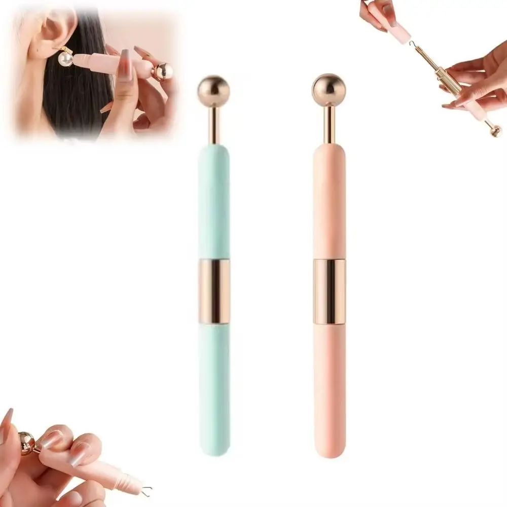 

Anti-Slip Secure Grip Jewelry Wearing Tool Compact Design Double-ended Tool Jewelry Fastener Assistance Retractable Hook