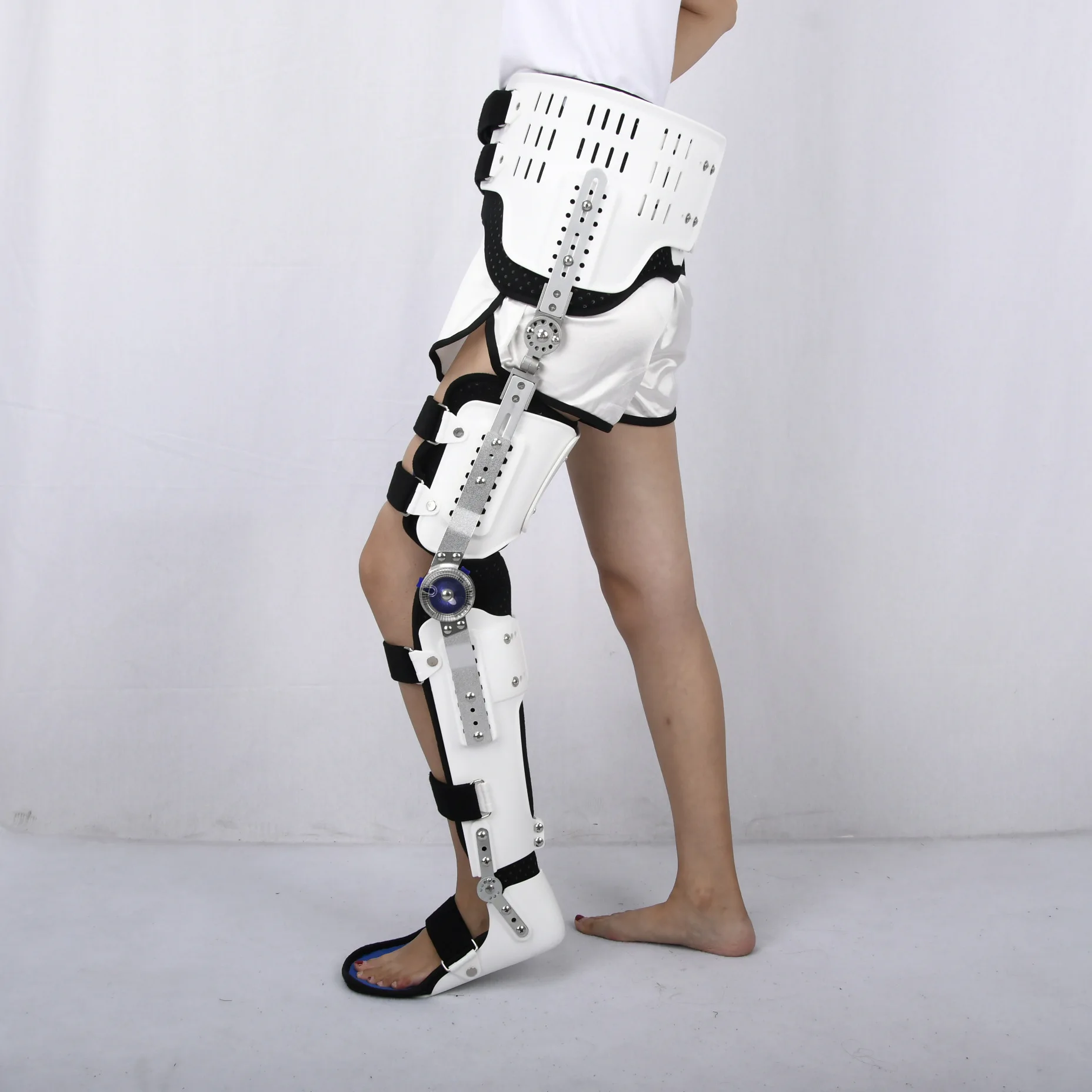 Equipo de rehabilitación médica, 150-190cm, alivio del dolor, fijador ortopédico de extremidades inferiores, soporte fijo para pierna y pie para Paraplejia