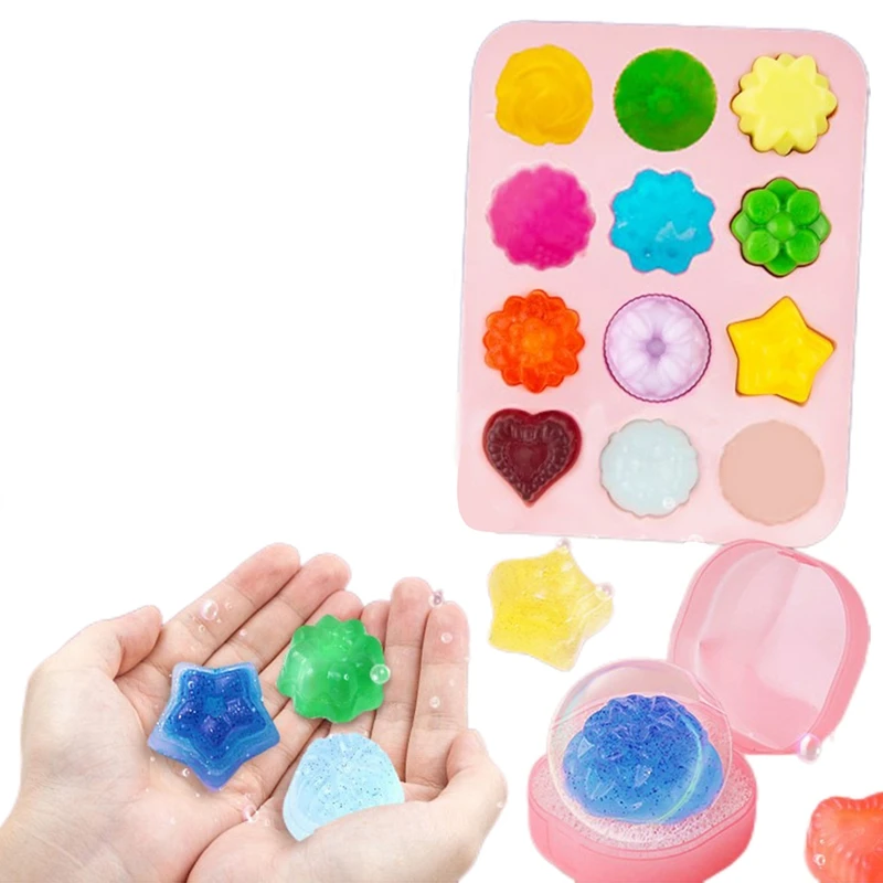 BAADE DIY jabón hecho a mano jabón de cristal planta materiales para hacer jabón juego de juguetes para niñas regalo de cumpleaños Kit de fabricación de jabón