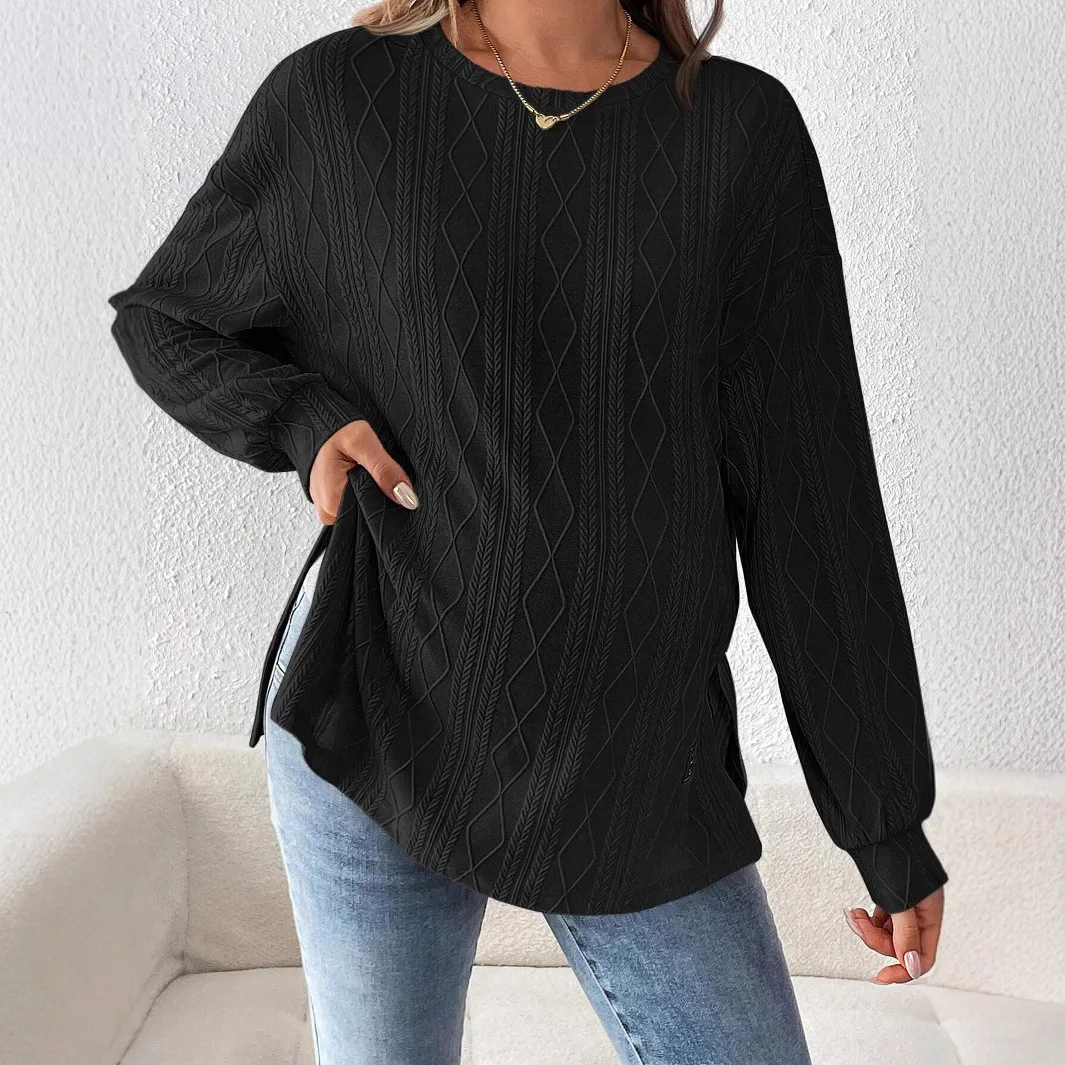 Pregnant Women Clothing Tees Maternity Clothes Pregnant Women Wear Round Neck Long Sleeve Monochrome Daily Leisure T-shirt