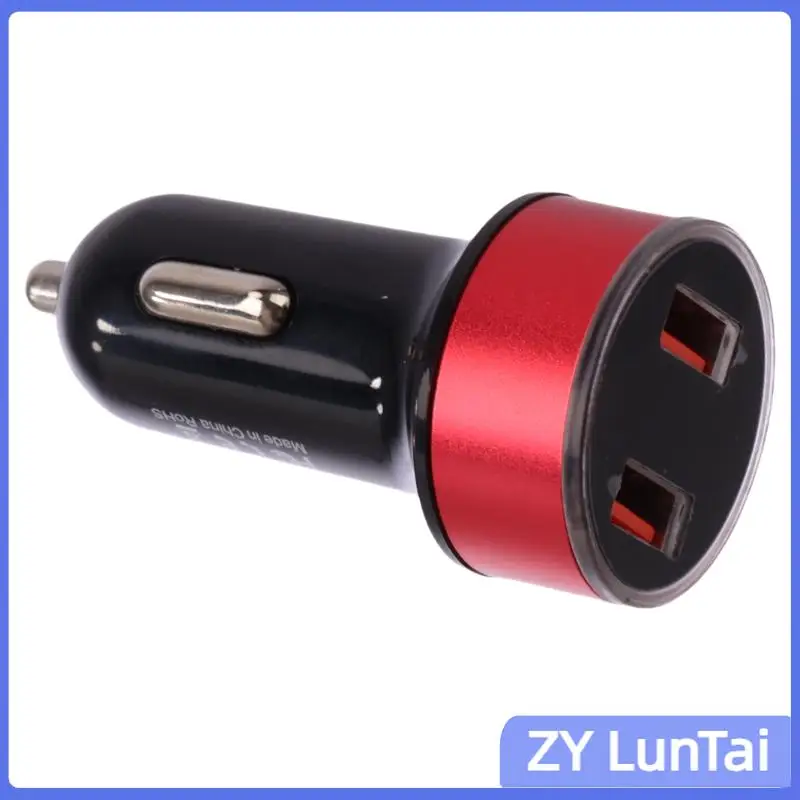 

Universal 12V-24V Fast Dual USB Car Charger Adapter LED Display Cigarette Socket Lighter ABS Car Phone Charger