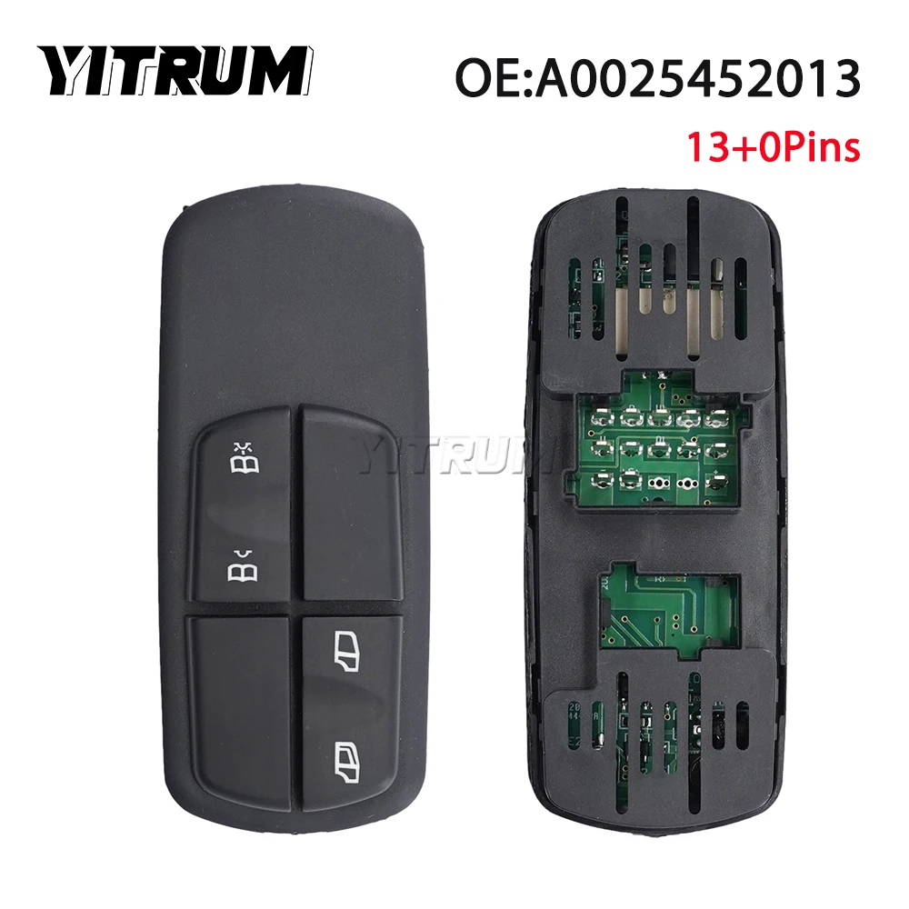 YITRUM A0025452013 A0025455113 A0045455913 Electric Power Window Switch For Mercedes Benz Truck Axor Atego Adigo