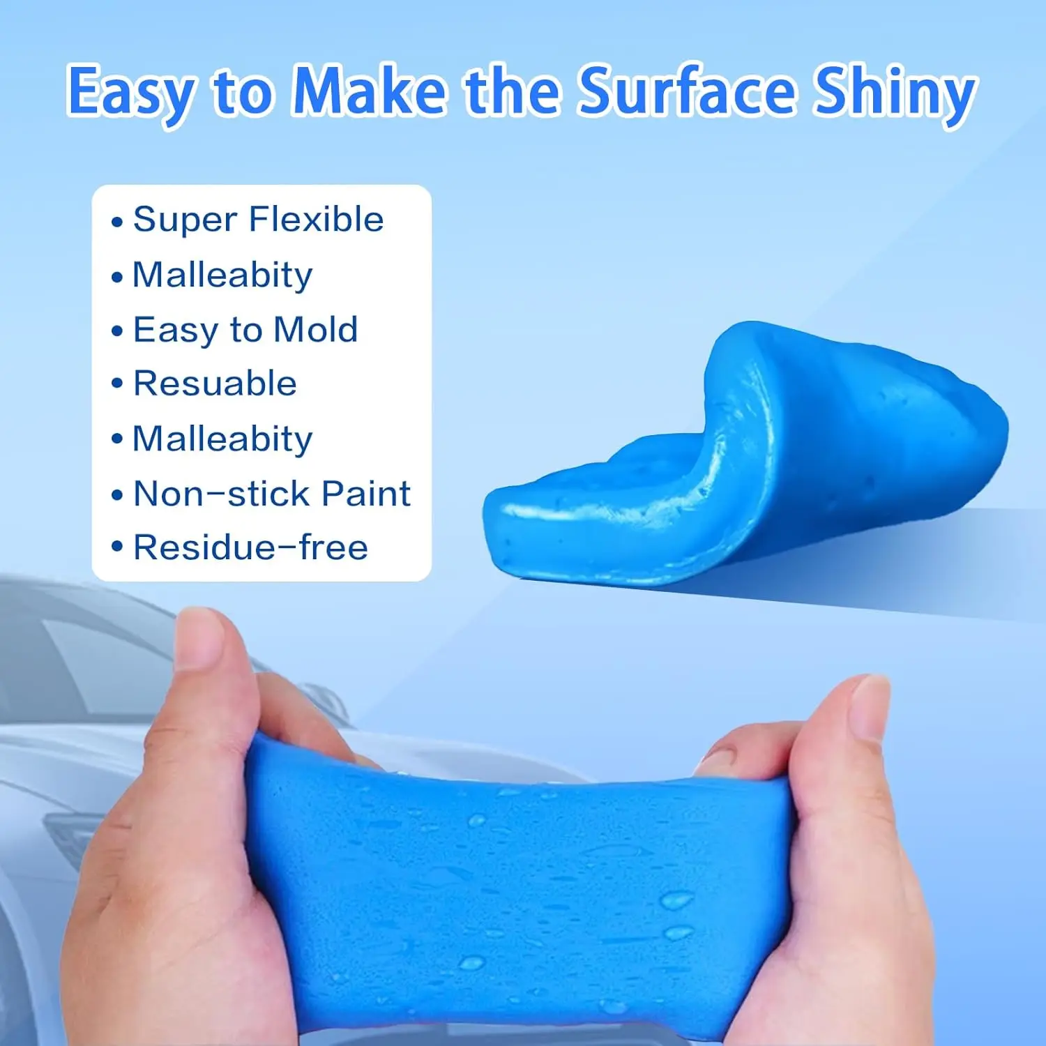 SURAINBOW Car Cleaning Clay Bar Auto Detailing Cleaner Car Magic Clay Bar Fine Medium King Grade Heavy 100g for Car Wash Mud