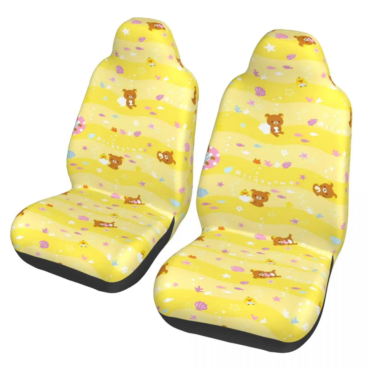 

Cute Cartoon Rilakkumas Universal Car Seat Cover Four Seasons Women Car Seat Covers Polyester Hunting