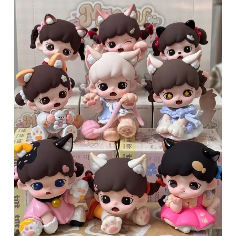 

Новая оригинальная серия Baby Ziyada Meow Eat Face, слепая коробка, милые фигурки, коллекция, украшение для рабочего стола, модный тренд, подарок