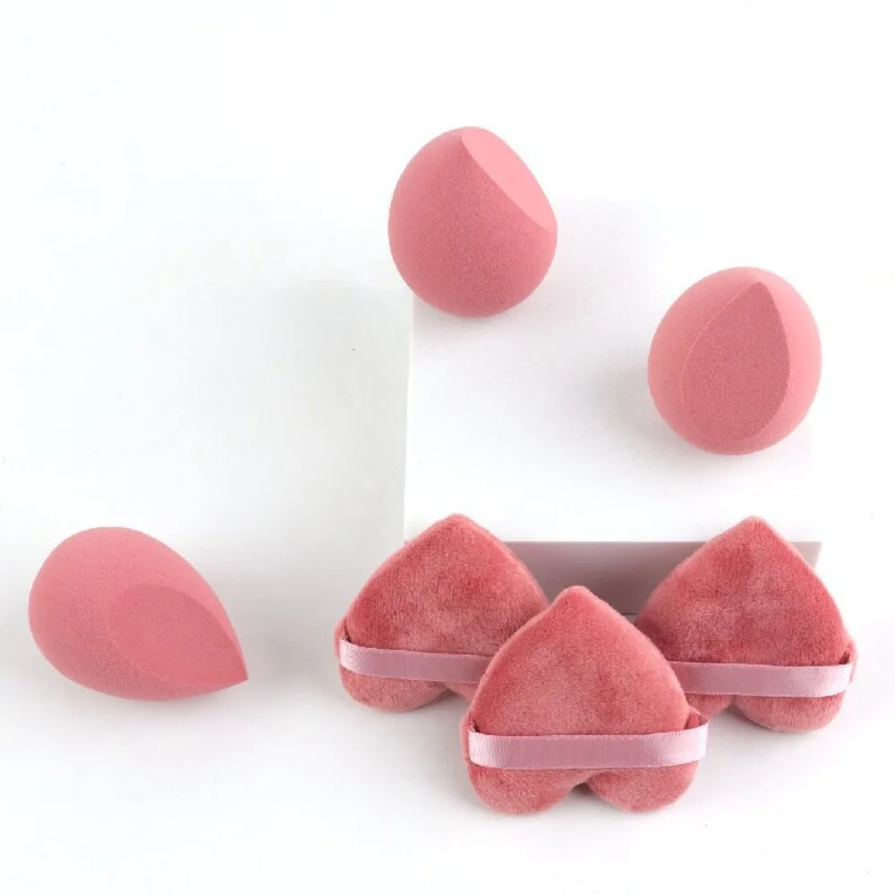 6-delige fluwelen make-upsponsset Foundation Puff cosmetische sponzen voor vloeibaar poeder Blush Alle huidtypes make-up
