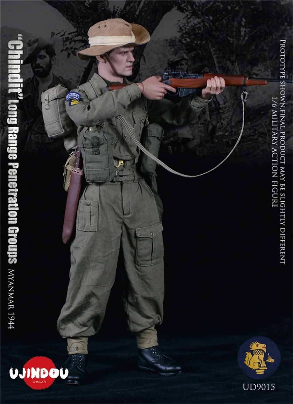 1/6 ujindou ud9015 wwii série o britânico chindit longo alcance penetração grupos mianmar 1944 conjunto completo figuras de ação para os fãs