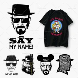 Breaking Bad Iron On Transfers For Clothes Heat Transfer Vinyl Sticker For Man Hoodie Heisenberg Patches Washable Applique Decor