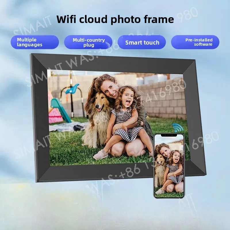 Smart HD Digital Cloud Photo Frame 10 Inch Home Touch Screen WIFI Remote Upload Electronic Photo Album Player