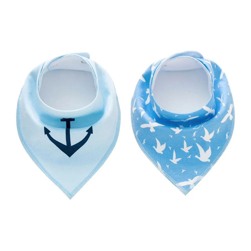 

4pcs Baby Bibs Premium Cotton Towel Newborn Feeding Bibs Washable Soft Fabric For Cognitive Training 13 Anchor Pattern