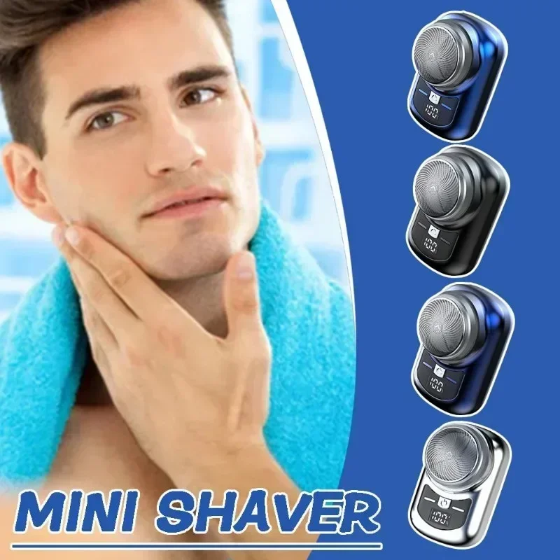 Mini Electric Travel Shaver For Men Pocket Size Portable Travel Car Home Razor Rechargeable Cordless Shaving Face Beard Razor