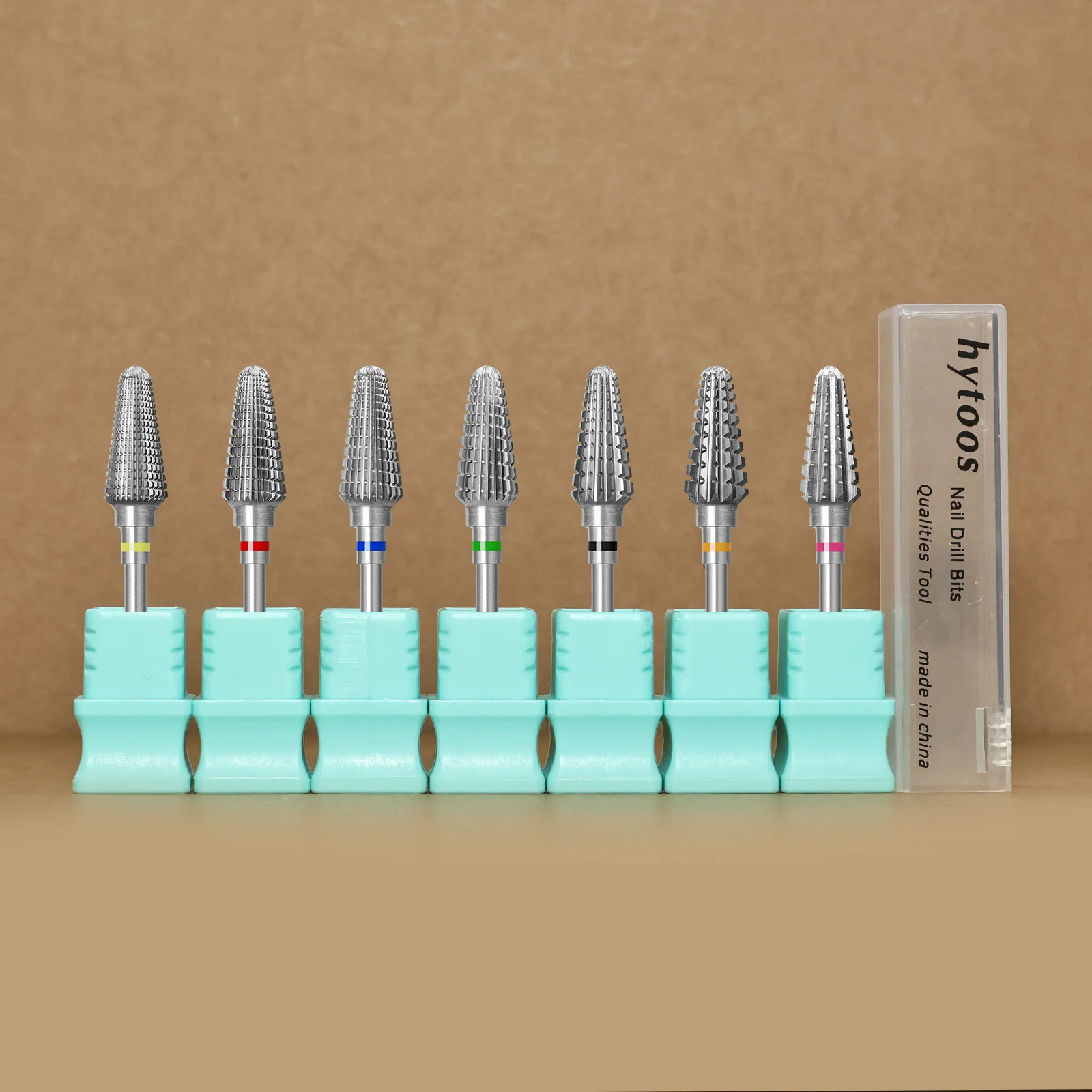 HYTOOS Professional Tornado Carbide Nail Drill Bits Both Hand Electric E-files for Acrylic Nails Gel Removal Technician Tool