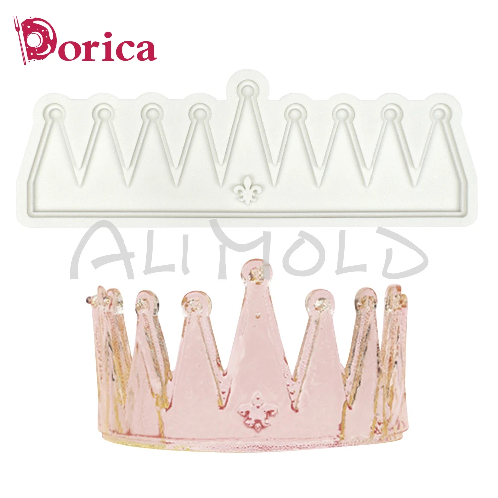 3 Styles Crowns Cake Mold Silicone Fondant Chocolate Resin Mould DIY Clay Princess Ornament Molds Cake Decorating Tools Bakeware