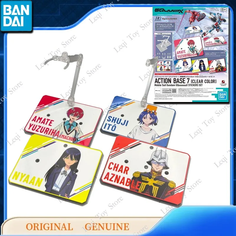 

Bandai оригинальные наклейки HG FRS GUNDAM GQuuuuuuX, набор наклеек ACTION BASE 7, прозрачный цвет, аниме-фигурки, сборная модель, украшения