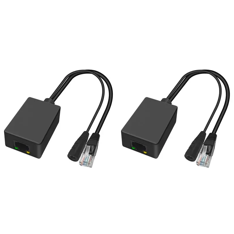 

Изысканный 2-кратный гигабитный Poe-инжектор Poe-конвертер 24 В, пассивный Poe в 48 В Poe 12-24 В постоянного тока, преобразование в 48 В 802.3Af Poe для камеры видеонаблюдения