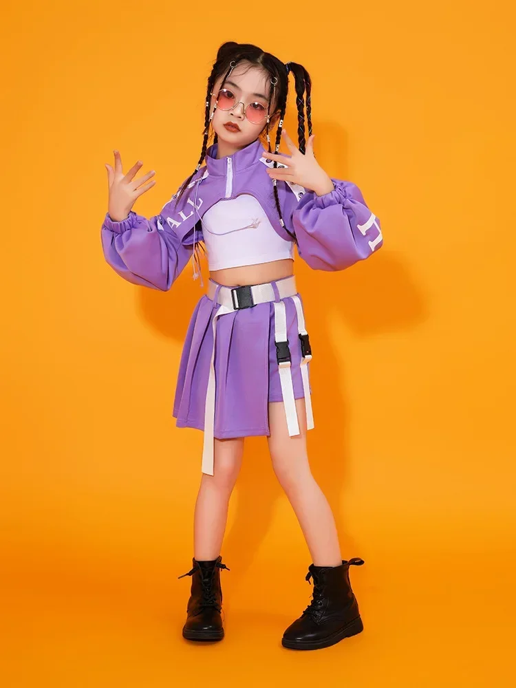 Ragazze Hip-hop Street Dance abbigliamento alla moda bambini Jazz Dance abbigliamento Stage show Performance Costumes