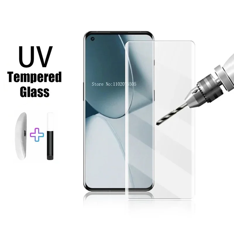 2Pcs UV Liquid Glue Tempered Glass For Samsung Galaxy S21 S22 S23 S24 Ultra S8 S9 Plus Note 20 8 9 10 S10 5G Screen Protector