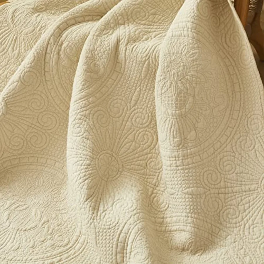 

Quilt Cotton Quilted Throw Blanket for Bed Couch Daybed 47 X 60 Inch Decorative Blankets Luxury Chic Design