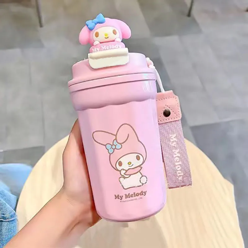 كوب معزول جديد للنساء من الفولاذ المقاوم للصدأ كوب ماء للطلاب والأطفال كوب قهوة محمول باليد