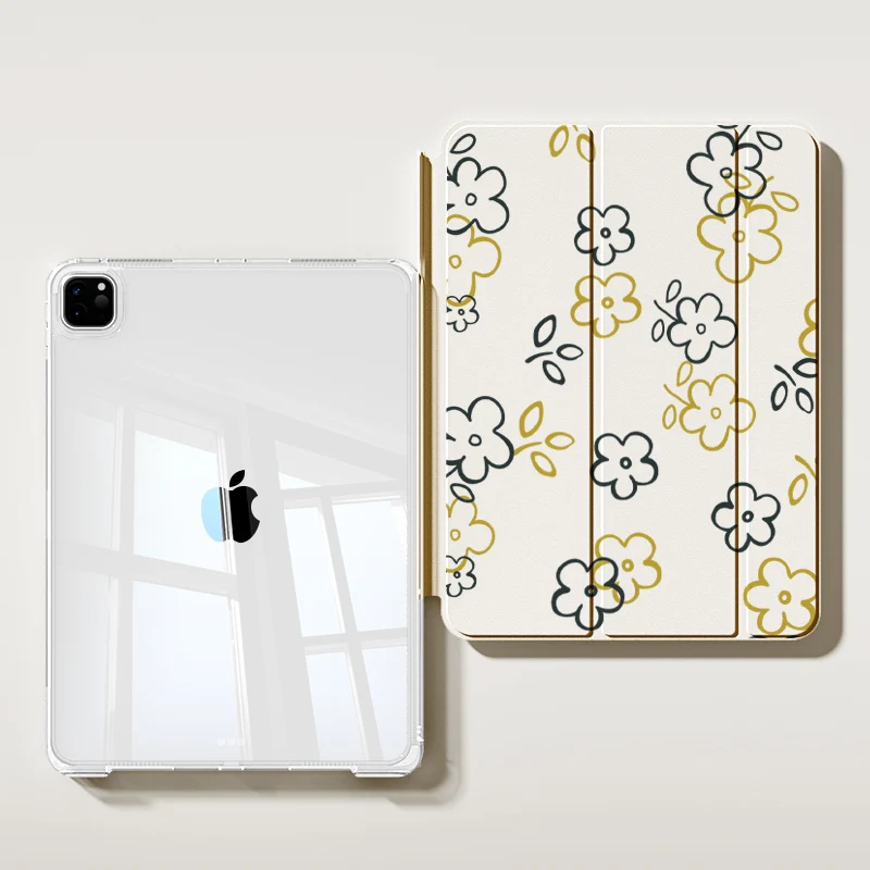 

for iPad A16 2025 Air 7 13 M3 Case for iPad 10th 10.9 2024 Pro 11 13 Case for Air 4 5 Funda Cute Patterns Flower design Case
