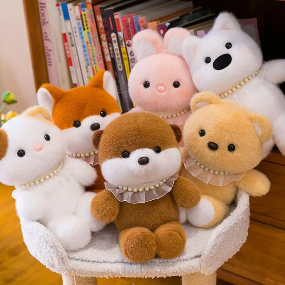 Niedliches, umarmbares Tier-Plüschtier aus PP-Baumwolle, weiches, interaktives Stofftier-Spielzeug, flauschige Katze, Elefant, Plüschpuppe, Heimdekoration