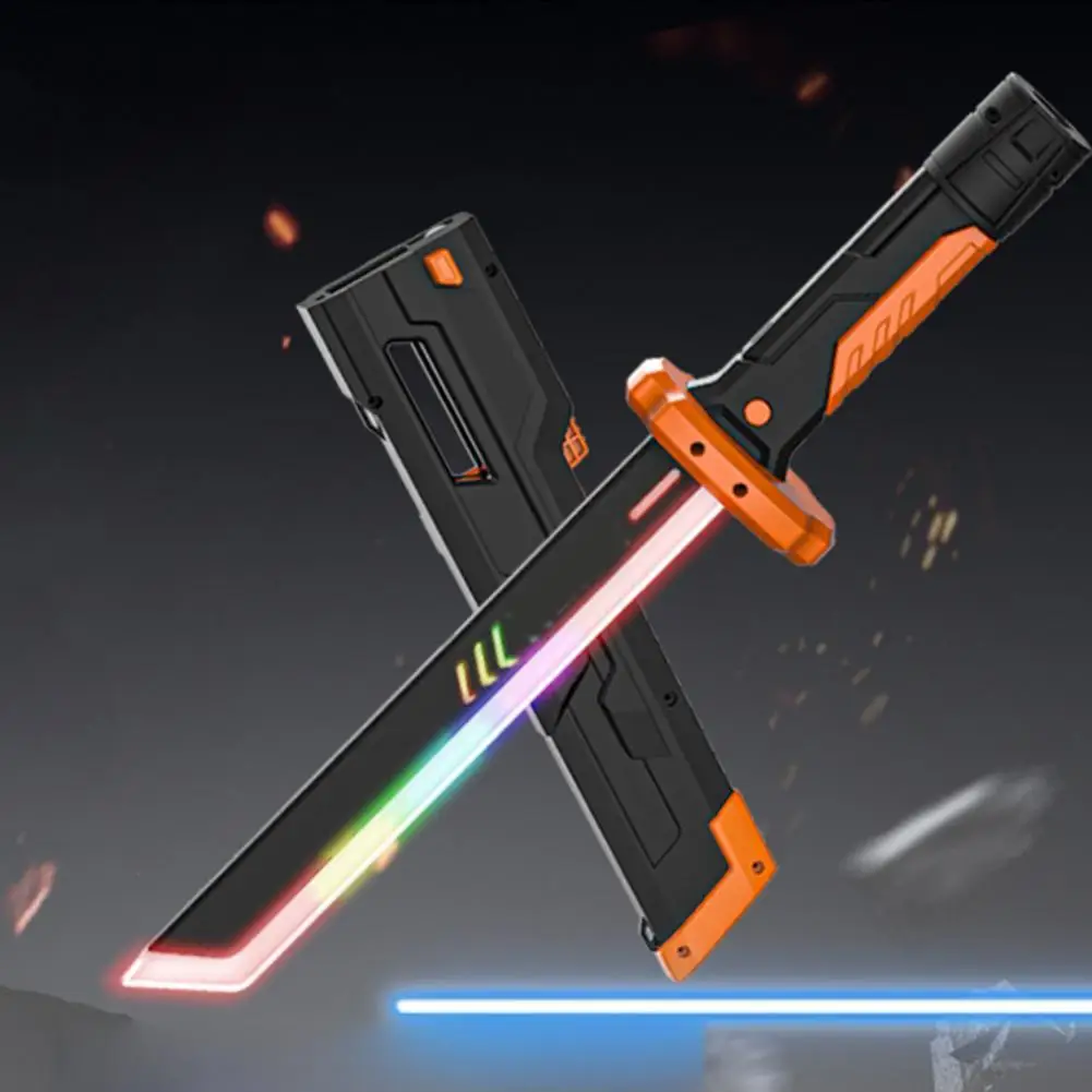 Upgraded Outdoor Toy Bright Sword Colorful Lights With Sound Effects  Technology Cool Spray For Kids Adult Interactive Toy Gift
