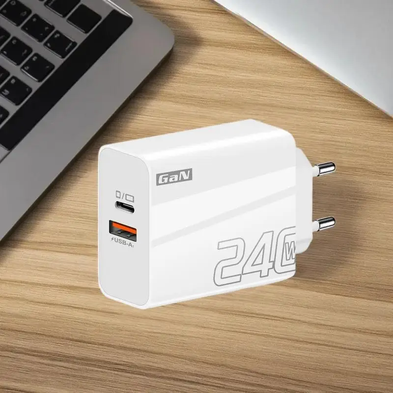 Extreme-Speed 240W GaN Charger, Features USB-C PD, Ideal for iPhone, Xiaomi, Samsung, Choose from EU US UK Plug Options