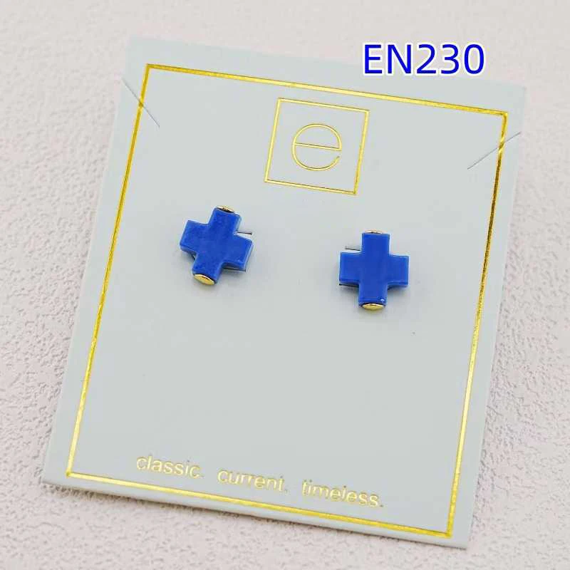 VKVVA Fashion Jewelry New Colorful Cross Stud Earrings for Women Birthday Gifts, Unique Gift