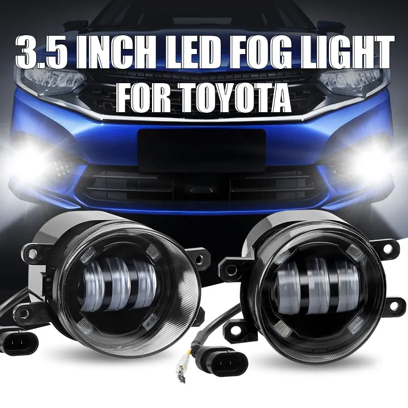 3.5Inch Flat Driving Beam Fog Lamp LED Daytime Running Foglight For Toyota Sienna Tacoma Venza 2012 2013 2014 2015 Lexus RX350