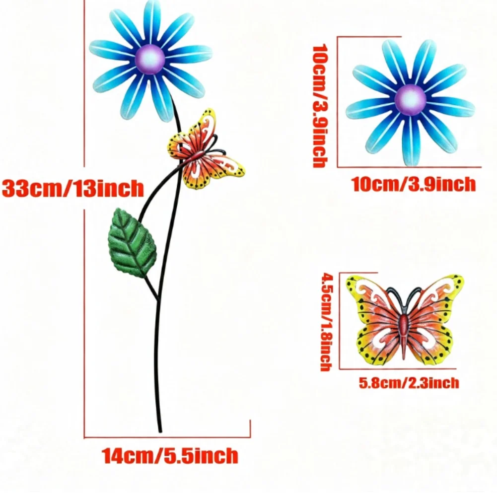 4PCS Rustic Style Metal Butterfly Garden Decor for Outdoor Yard Lawn Patio Decoration with Timeless Farmhouse Appeal