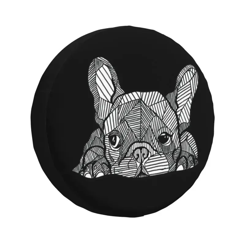 Custom Franse Bulldog Reservewiel Hoes Voor Jeep Frenchie Hondenliefhebber Suv Rv Auto Wielbeschermers Accessoires 14