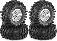 Durable 4PCS 1.9 Beadlock Wheels Tires 10mm Negative Offset for 1:10 RC Crawler Axial SCX10 SCX10 II 90046 SCX10 III TRX4 D90
