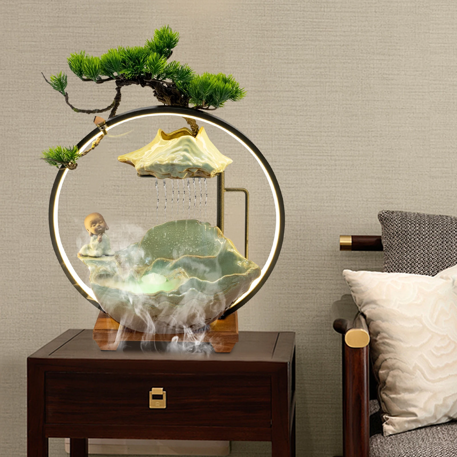 

Настольный фонтан с атомайзером и LED-подсветкой – идеальный подарок для офиса и дома