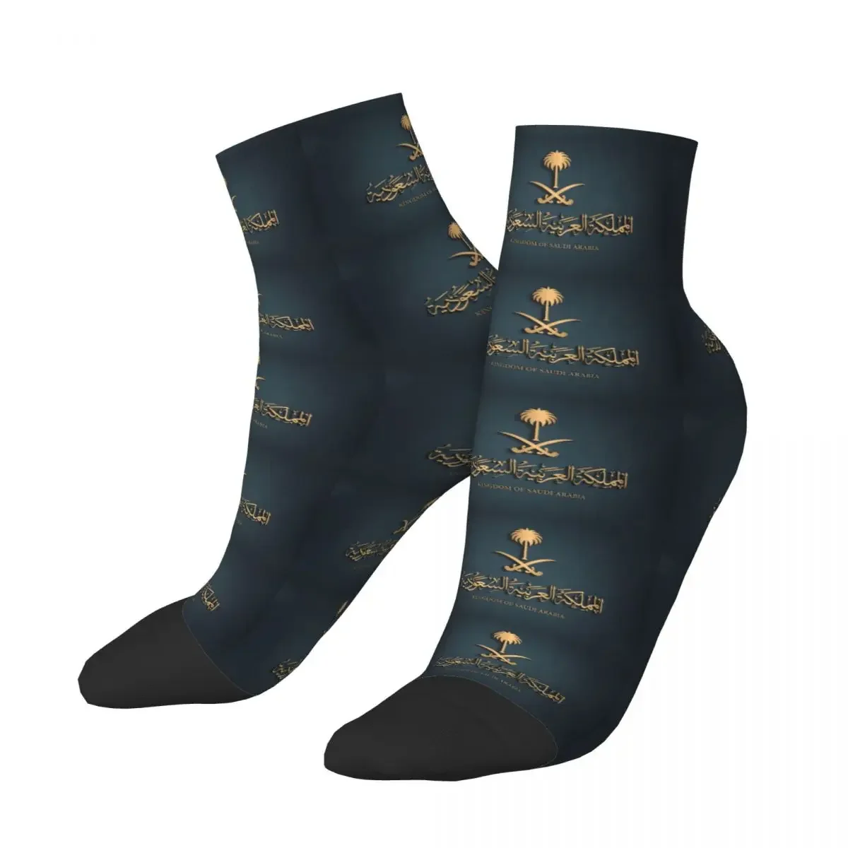 Fashion Print Arabic Calligraphy Kingdom Of Saudi Arabia Socks for Women Men Stretchy Summer Autumn Winter Crew Socks