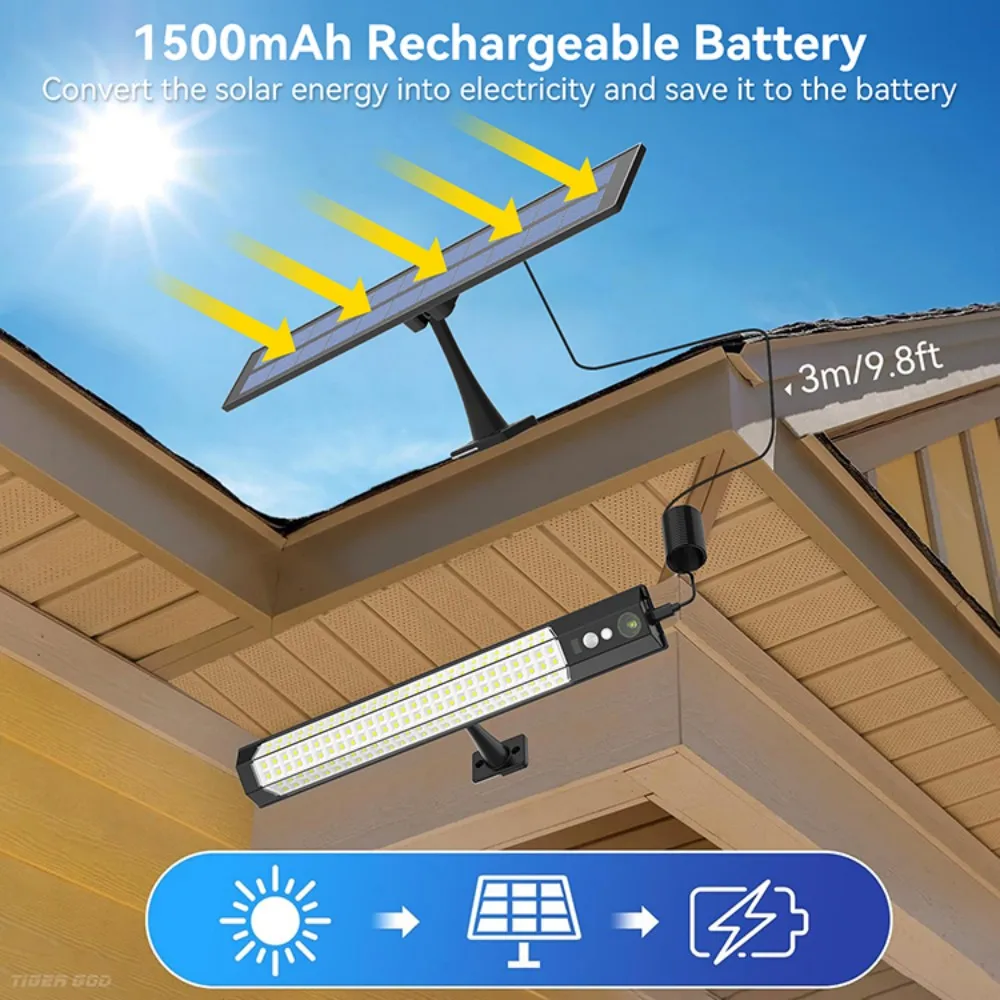 316/158 LED تعمل بالطاقة الشمسية ضوء جدار جبل مصباح قابلة للشحن محس حركة مقاوم للماء إضاءة أمنية ساحة سياج سقيفة التخييم