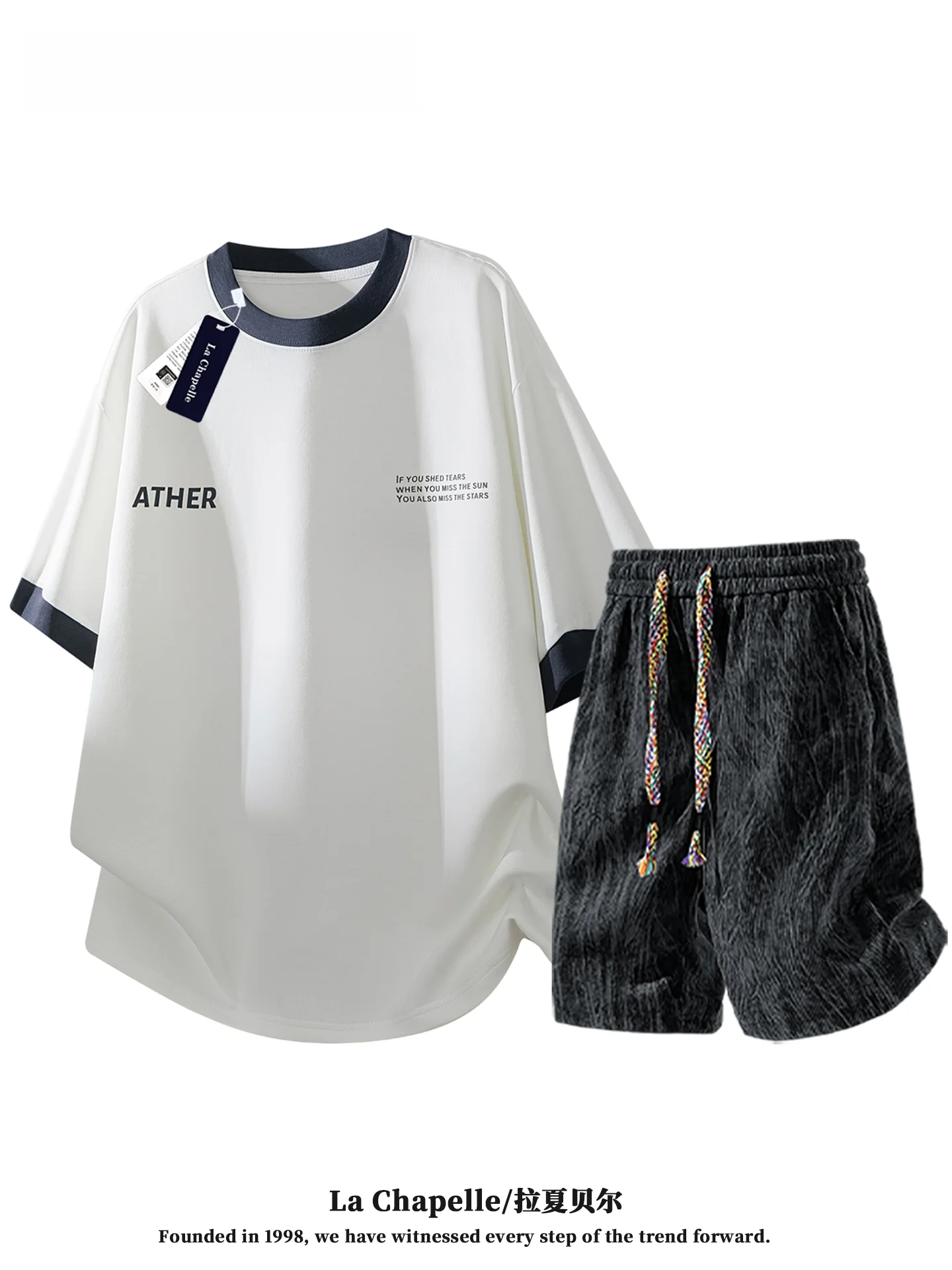 conjunto-de-pantalones-cortos-y-camiseta-de-manga-corta-de-algodon-y-seda-helada-con-estampado-de-letras-y-bloques-de-color-d
