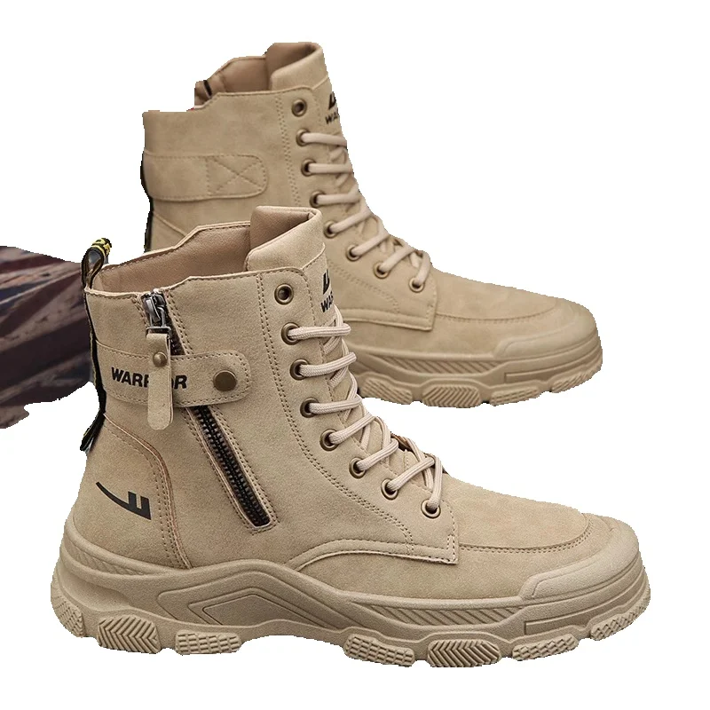 Men's Work Boots Waterproof Non-slip High-top Martin Boots_voghion.com