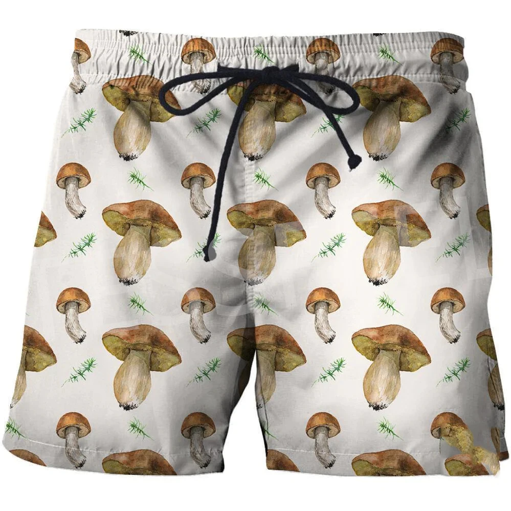 Tessffel Mushroom Hipple Psychedelic Trippy Tattoo Colorful Casual 3DPrint Unisex Beach Short Pants Summer Shorts Men/Women X1