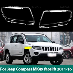 Front Headlight Cover Lens Transparent Glass Headlamps Lampshade Lamp Shell For Jeep Compass MK49 Facelift 2011 2012 2013 2014