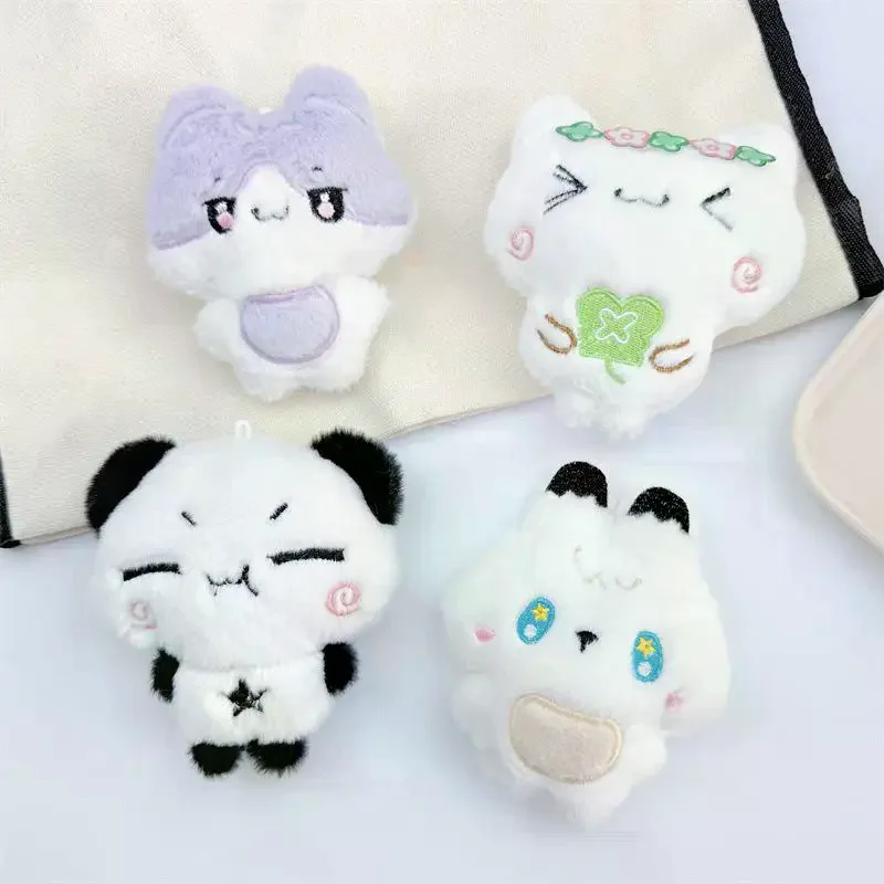 Portachiavi con ciondolo in peluche animale coniglio panda cartone animato Portachiavi moda Kawaii per donne Ragazze Accessori pendenti zaino carino