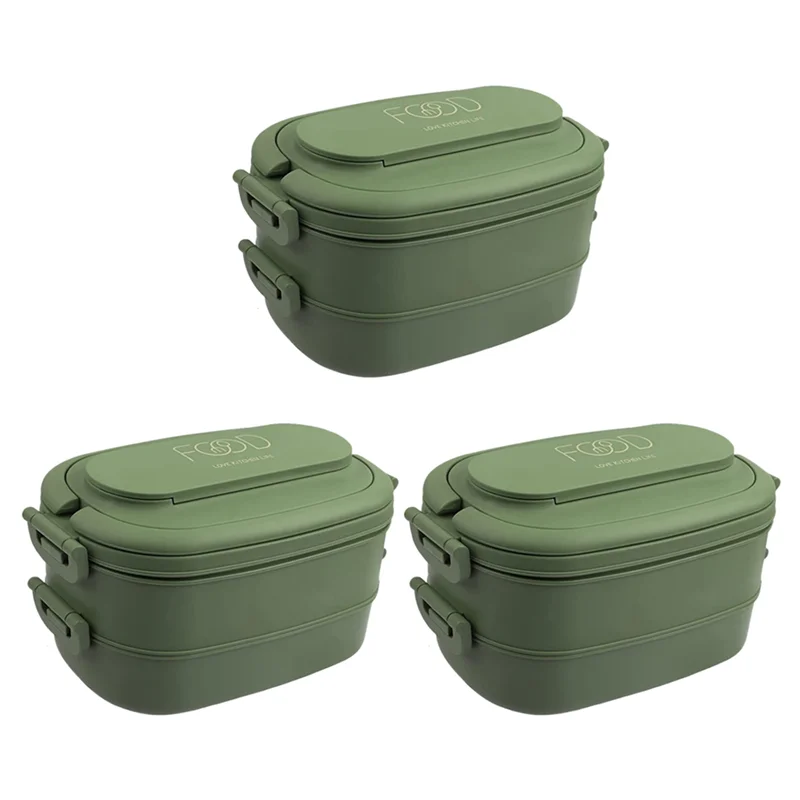 

CYCLI-3X Lunch Box,Leakproof Bento Box For Kids Adults,Cutlery Set Bento Boxes ,For Kid Men Women Adults Working Schools Green
