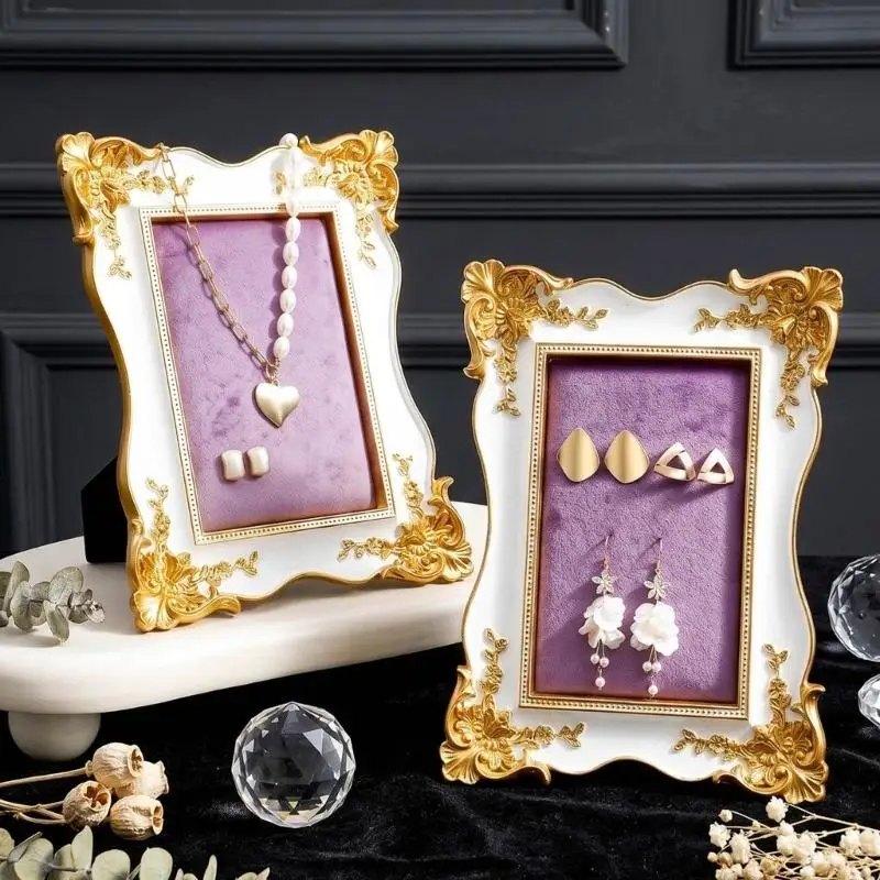  Tabletop Jewelry Display Stand with Soft Lined Panel for Daily Storage