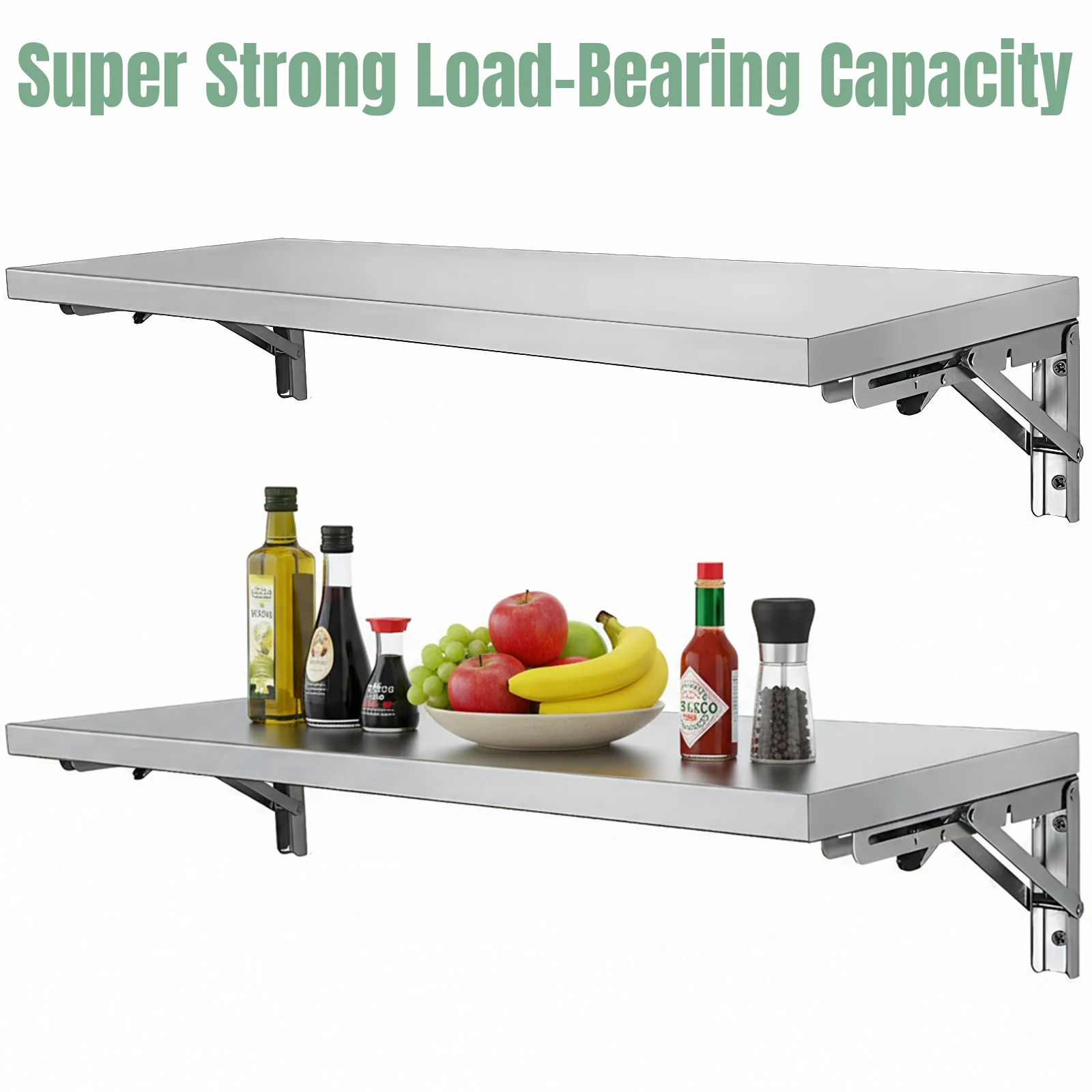 

Stainless Steel Campervan Folding Bracket for Kitchen Dining Room (50cm Length)