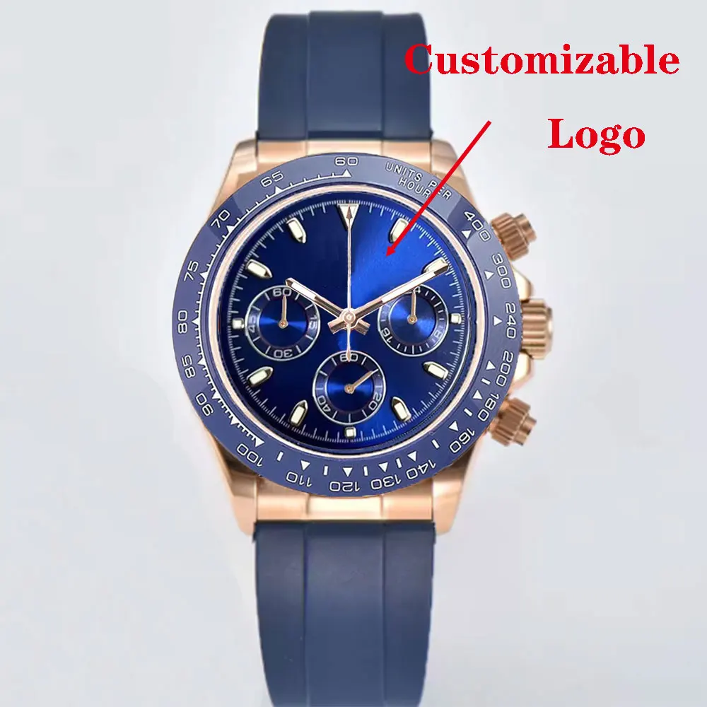 Orologio cronografo da uomo VK63 Cassa VK63 oro rosa blu Orologio cronografo da uomo VK63 Orologio personalizzato