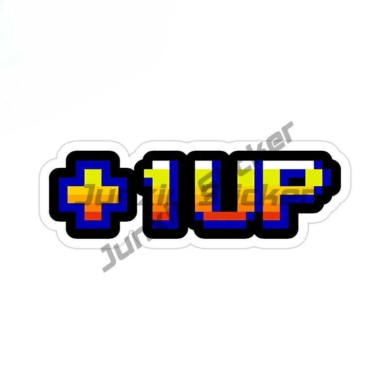 

Retro Arcade Game Style +1up Car Stickers Simple Creative Graphics Decals Creative Graffiti Waterproof Car Styling