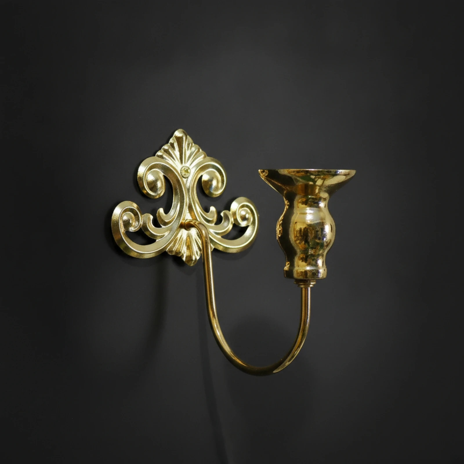 Candle Holder with Scroll Backplate Space-Saving Wall Sconce with Backplate Wall Sconce Candle Holder Decorative Classic