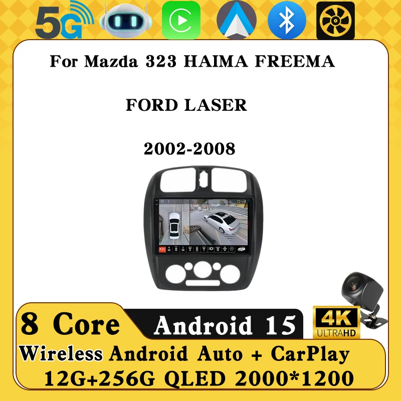 

Android 15 Car Radio For MAZDA 323 HAIMA FREEMA FORD LASER 2002-2008 Navi GPS 1280720 Carplay Multimedia Player Auto Stereo 2D
