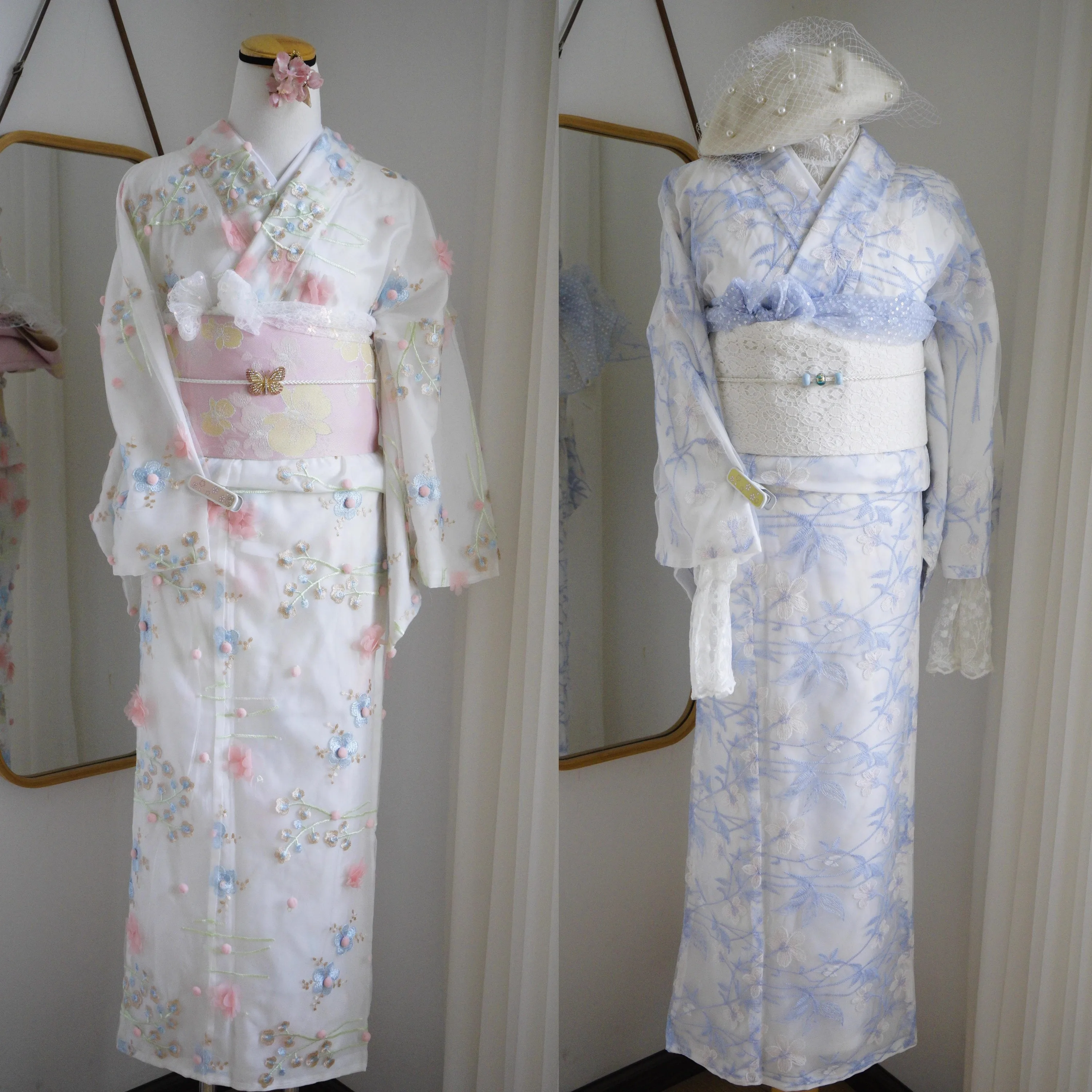 

Женское японское традиционное кружевное кимоно Komon с вышивкой на талии, складное платье юката для фотографии, ретро-платье, костюм