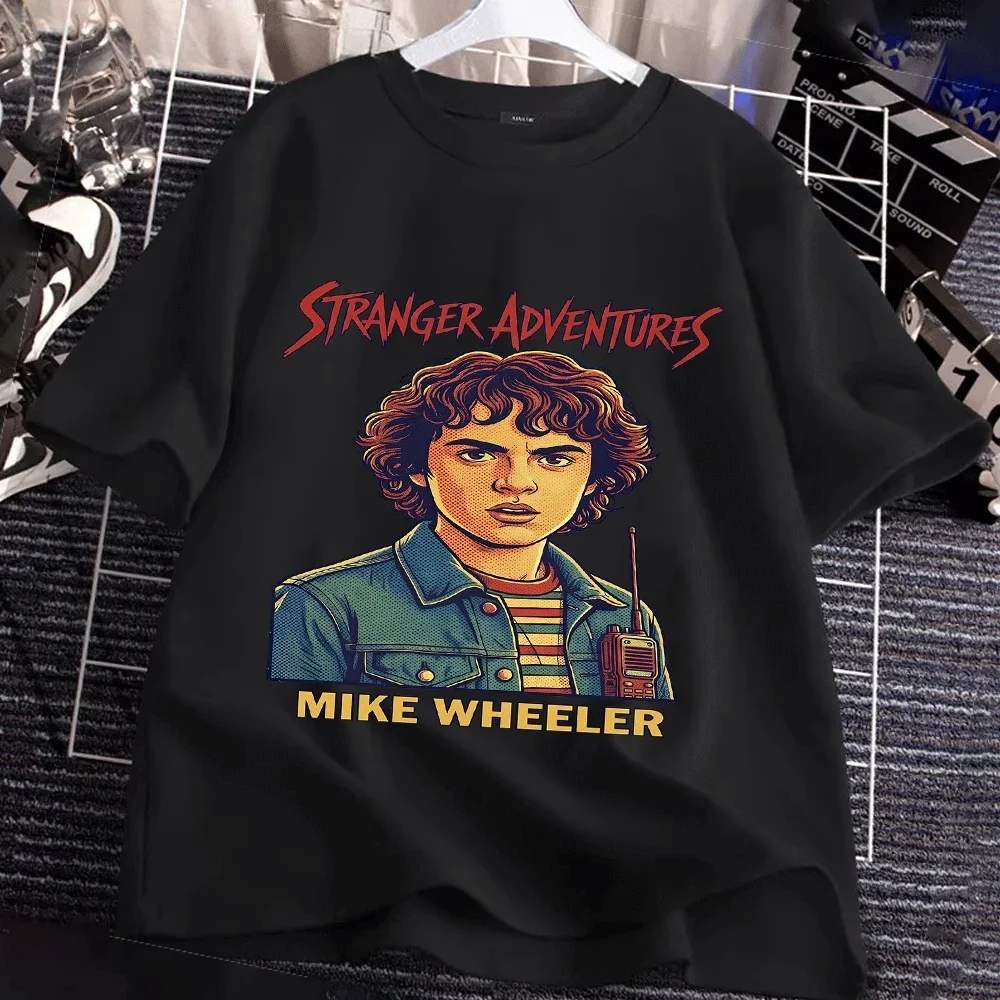 

Футболка с графическим принтом Stranger- Adventures Mike Wheeler, одинаковая для всей семьи, крутой дизайн в стиле поп-арт для детей и взрослых, идеально подходит для фанатов Stranger