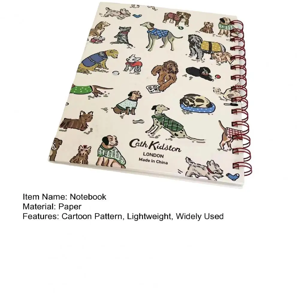 Planner Notebook Smooth Writing Premium Thickened Page Loose-leaf Cartoon Puppy Style A5 Coil Ring Notepad